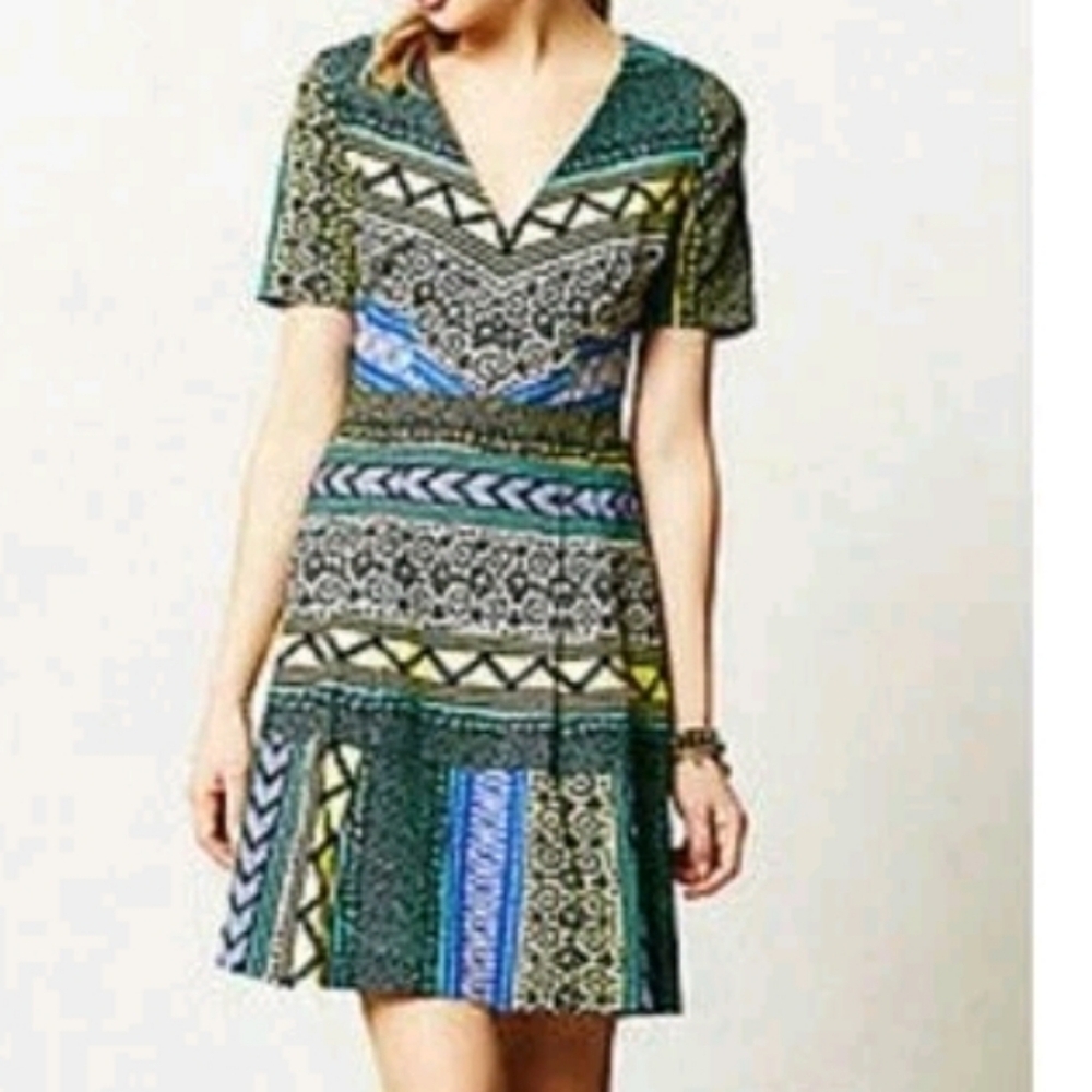 NWOT Tracy Reese New Moon. Spring Summer Colorful Dress 4